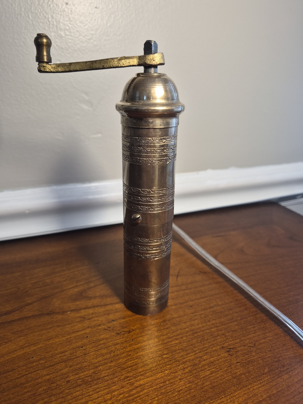 Vintage Greek/Turkish  Brass Handheld Coffee Grinder